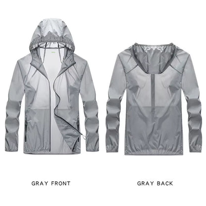 2023 Pocket Quick-Drying Sun Protection Clothing Ultrathin Sunscreen Jacket Windbreaker Cycling Running Camping Breathable Shirt