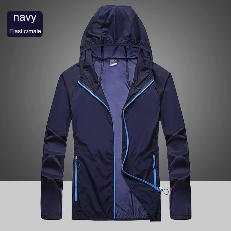 2023 Pocket Quick-Drying Sun Protection Clothing Ultrathin Sunscreen Jacket Windbreaker Cycling Running Camping Breathable Shirt