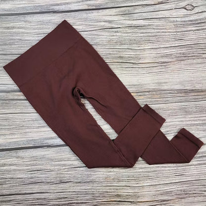 Ribbed Yoga Leggings Women Sports Pants Tights Seamless Sport Femme Gym Leggins Workout Fitness Pants Athletic Wear