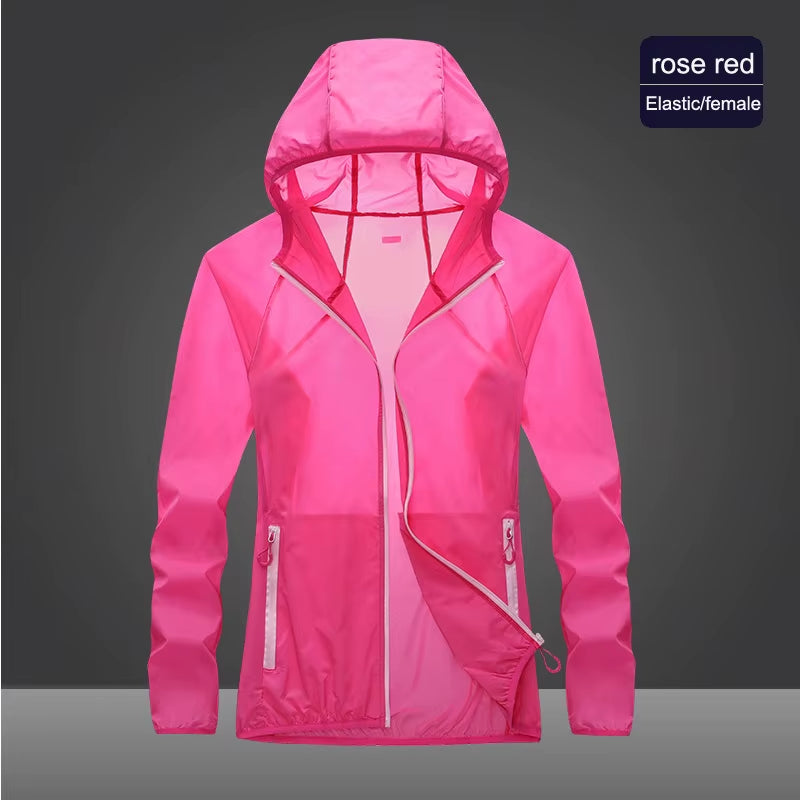 2023 Pocket Quick-Drying Sun Protection Clothing Ultrathin Sunscreen Jacket Windbreaker Cycling Running Camping Breathable Shirt