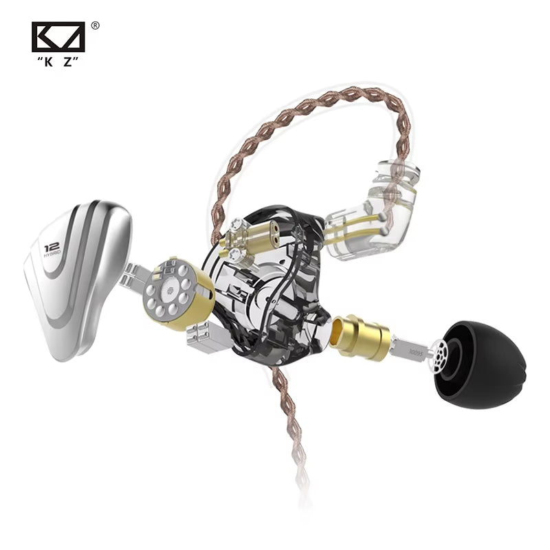ZSX Terminator 5BA+1DD 12 Unit Hybrid In-Ear Earphones HIFI Metal Headset Music Sport  ZS10 PRO AS12 AS16 ZSN PRO C12 DM7