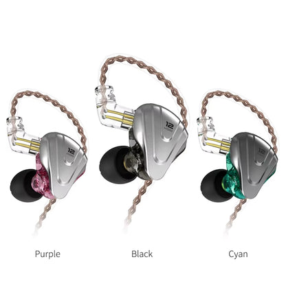 ZSX Terminator 5BA+1DD 12 Unit Hybrid In-Ear Earphones HIFI Metal Headset Music Sport  ZS10 PRO AS12 AS16 ZSN PRO C12 DM7