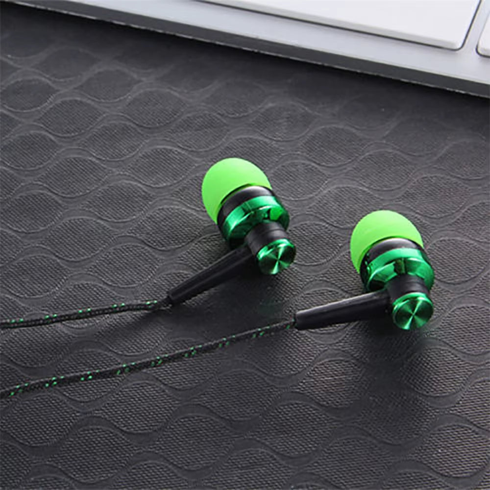 1Pcs Hot High Quality Wired Earphone Stereo In-Ear 3.5Mm Nylon Weave Cable Earphone Headset for Laptop Smartphone Gifts