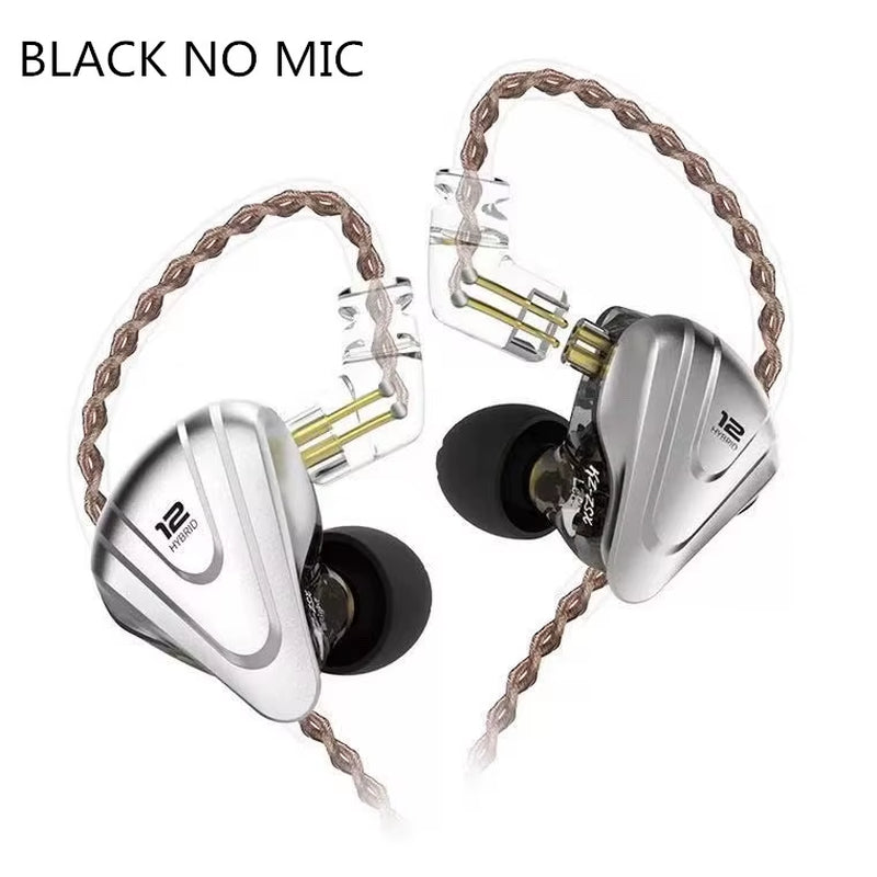 ZSX Terminator 5BA+1DD 12 Unit Hybrid In-Ear Earphones HIFI Metal Headset Music Sport  ZS10 PRO AS12 AS16 ZSN PRO C12 DM7