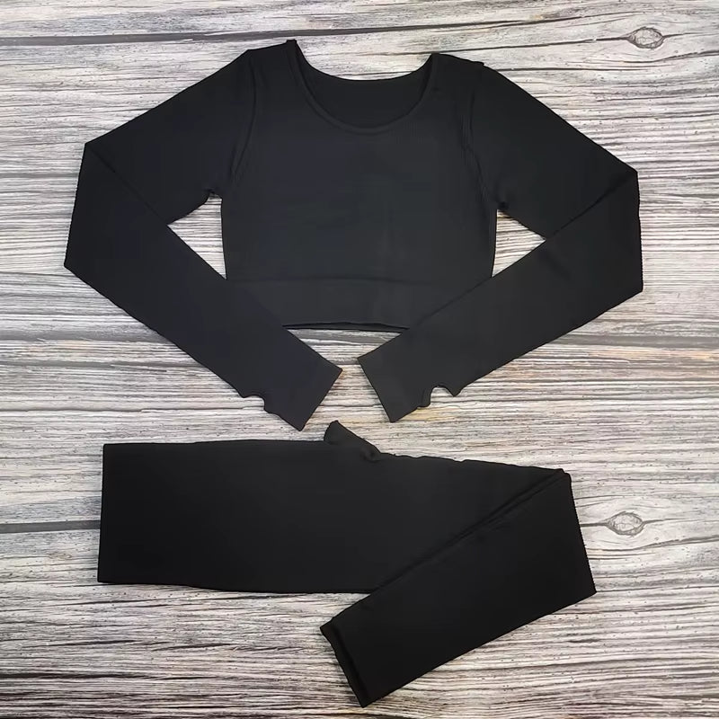Ribbed Yoga Leggings Women Sports Pants Tights Seamless Sport Femme Gym Leggins Workout Fitness Pants Athletic Wear