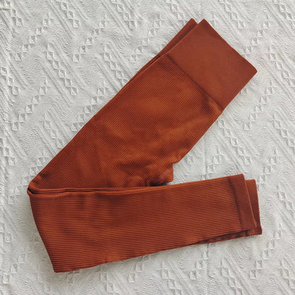 Ribbed Yoga Leggings Women Sports Pants Tights Seamless Sport Femme Gym Leggins Workout Fitness Pants Athletic Wear
