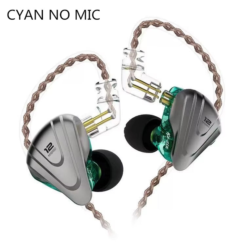 ZSX Terminator 5BA+1DD 12 Unit Hybrid In-Ear Earphones HIFI Metal Headset Music Sport  ZS10 PRO AS12 AS16 ZSN PRO C12 DM7