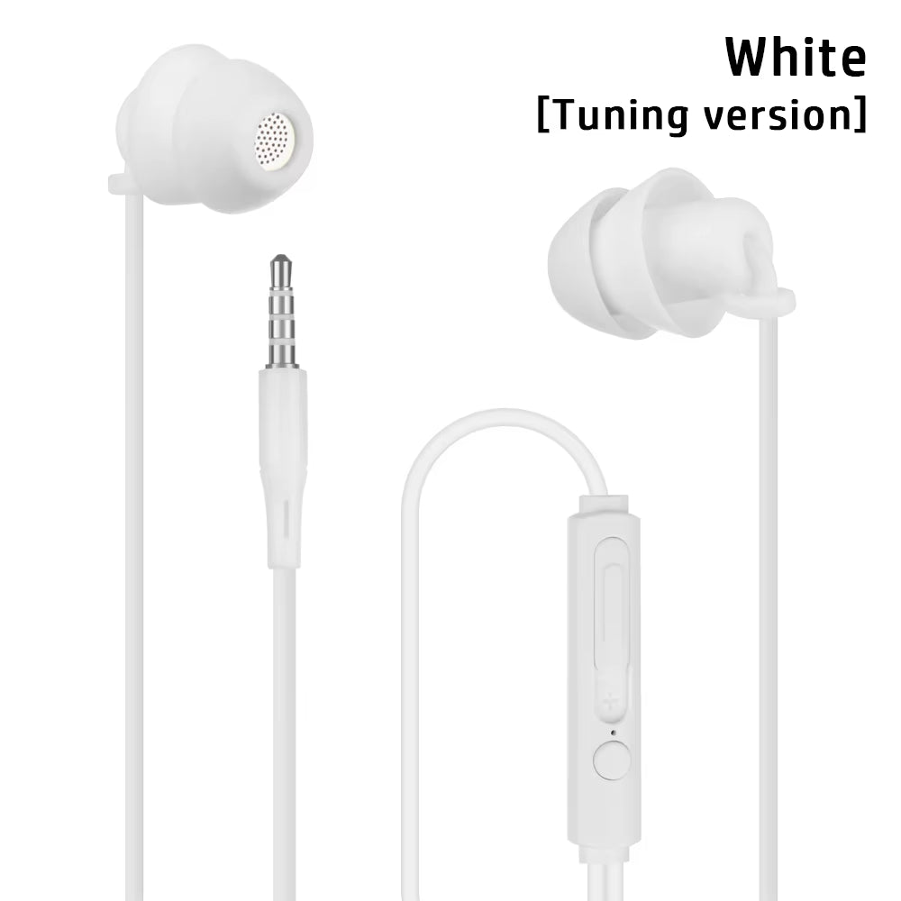 1Pcs Hot High Quality Wired Earphone Stereo In-Ear 3.5Mm Nylon Weave Cable Earphone Headset for Laptop Smartphone Gifts