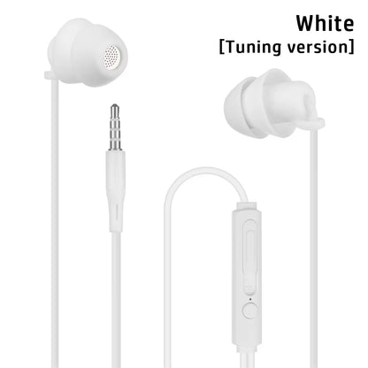 1Pcs Hot High Quality Wired Earphone Stereo In-Ear 3.5Mm Nylon Weave Cable Earphone Headset for Laptop Smartphone Gifts