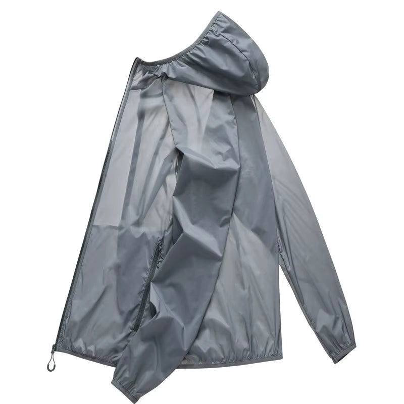 2023 Pocket Quick-Drying Sun Protection Clothing Ultrathin Sunscreen Jacket Windbreaker Cycling Running Camping Breathable Shirt