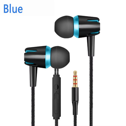 1Pcs Hot High Quality Wired Earphone Stereo In-Ear 3.5Mm Nylon Weave Cable Earphone Headset for Laptop Smartphone Gifts