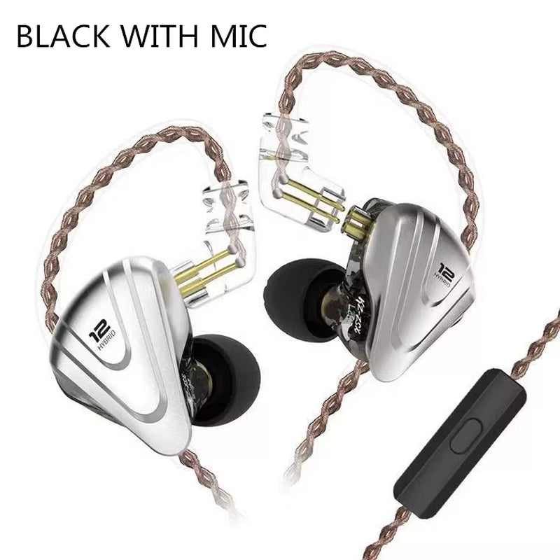 ZSX Terminator 5BA+1DD 12 Unit Hybrid In-Ear Earphones HIFI Metal Headset Music Sport  ZS10 PRO AS12 AS16 ZSN PRO C12 DM7