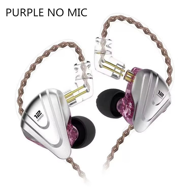 ZSX Terminator 5BA+1DD 12 Unit Hybrid In-Ear Earphones HIFI Metal Headset Music Sport  ZS10 PRO AS12 AS16 ZSN PRO C12 DM7