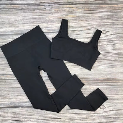 Ribbed Yoga Leggings Women Sports Pants Tights Seamless Sport Femme Gym Leggins Workout Fitness Pants Athletic Wear
